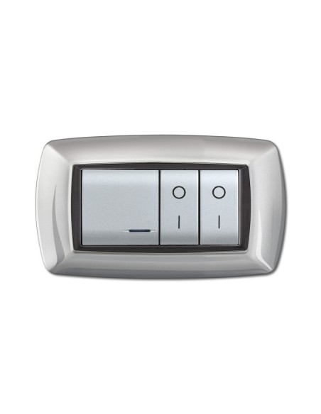PLACCA LIFE LIVING PLAST ALLUMINIO CHIARO 4P