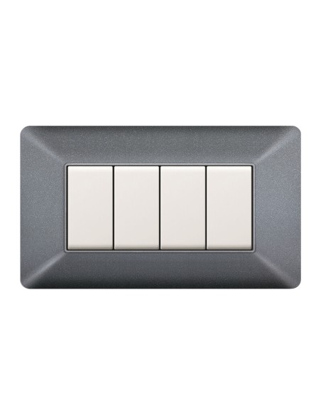 PLACCA EASY MATIX GRIGIO CHIARO 4P