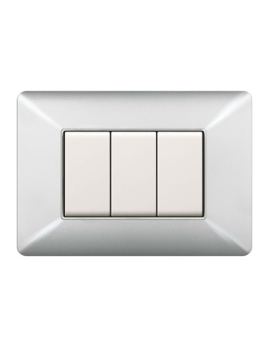 PLACCA EASY MATIX ALLUMINIO CHIARO 3P