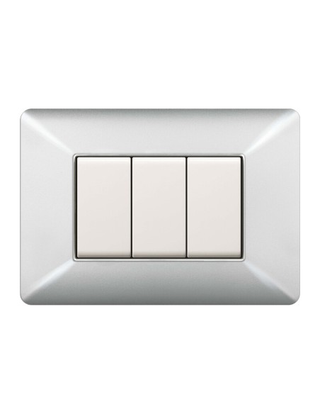 PLACCA EASY MATIX ALLUMINIO CHIARO 3P