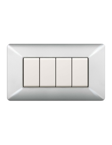 PLACCA EASY MATIX ALLUMINIO CHIARO 4P
