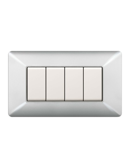 PLACCA EASY MATIX ALLUMINIO CHIARO 4P