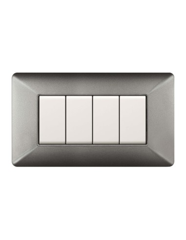 PLACCA EASY MATIX ALLUMINIO NOTTE 4P