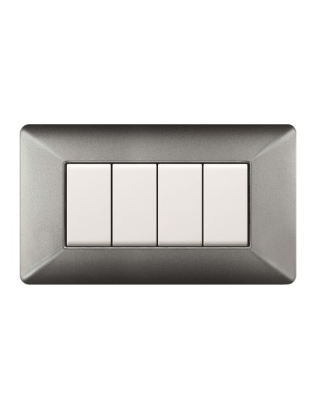 PLACCA EASY MATIX ALLUMINIO NOTTE 4P