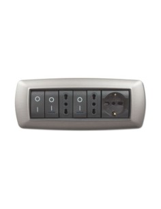 PLACCA LIFE LIVING PLAST ACCIAIO SATINATO 7P