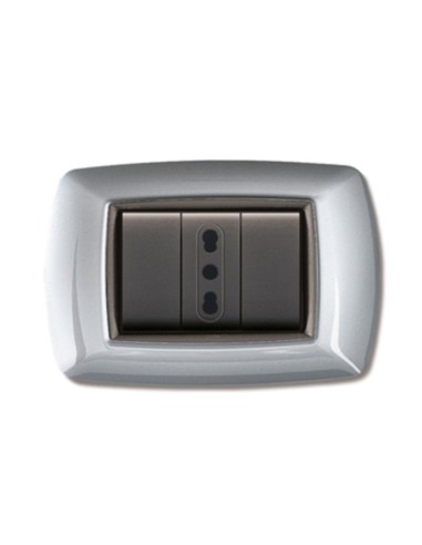 PLACCA LIFE LIVING PLAST ALLUMINIO CHIARO 3P