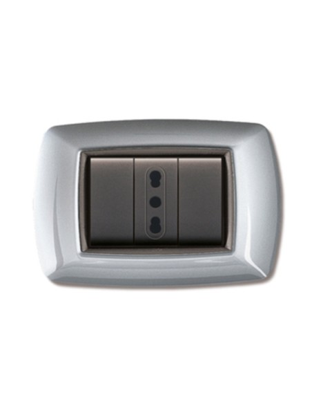 PLACCA LIFE LIVING PLAST ALLUMINIO CHIARO 3P