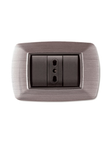 PLACCA LIFE LIVING PLAST ACCIAIO SATINATO 3P