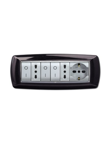 PLACCA LIFE LIVING PLAST NERO GLITTERING 7P