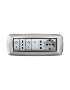 PLACCA LIFE LIVING PLAST ALLUMINIO CHIARO 7P