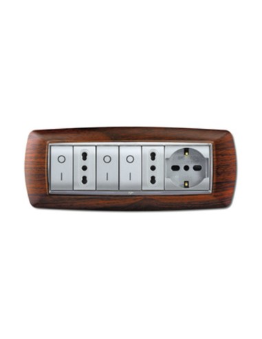 PLACCA LIFE LIVING PLAST LEGNO SCURO 7P