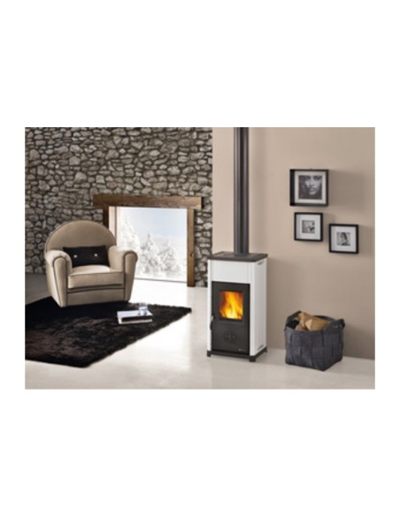 STUFA LEGNA  6.6 KW TEA BIANCO