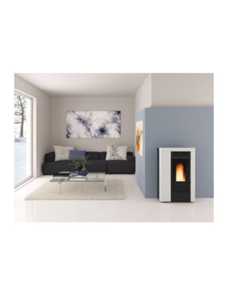 STUFA PELLET CANALIZ SLIM 9 KW ANNABELLA ADEVO BIANCO