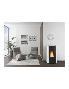 TERMOSTUFA PELLET VENT 18.1KW RAFFAELLA IDRO H15 BIANCO