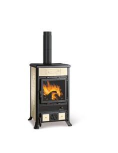 STUFA LEGNA 9.0 KW ROSSELLA R1 5.0 CERAMICA PANNA