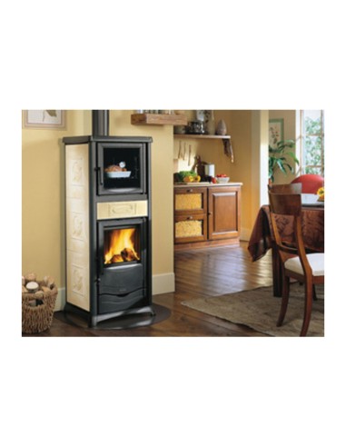 STUFA LEGNA C/FORNO  9.1 KW ROSSELLA PLUS  EVO PANNA