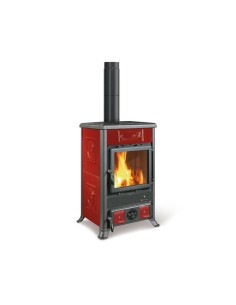 STUFA LEGNA 9.0 KW ROSSELLA R1 5.0 CERAMICA LIBERTY BORDEAUX