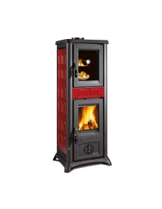 STUFA LEGNA C/FORNO  7.3 KW GEMMA 5.0 BORDEAUX
