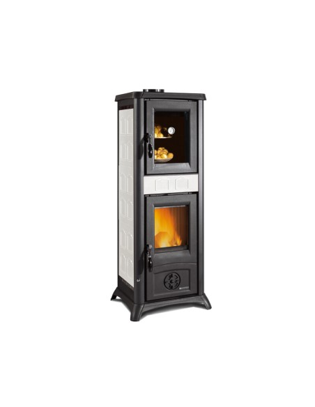 STUFA LEGNA C/FORNO  7.3 KW GEMMA 5.0 BIANCO
