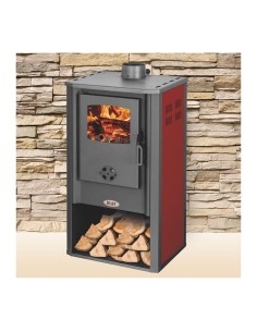 STUFA LEGNA  7,2 KW ATENE ROSSO