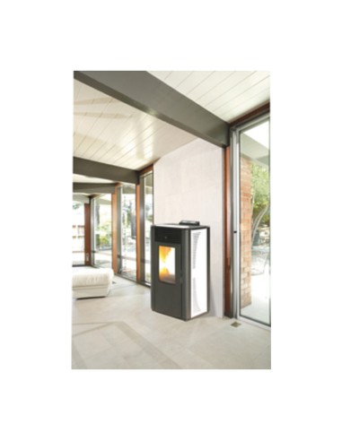 TERMOSTUFA PELLET 14 KW KING 14 BIANCO