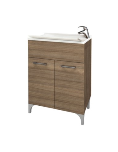 LAVATOIO LEGNO 60X50 CM ROVERE FUMO