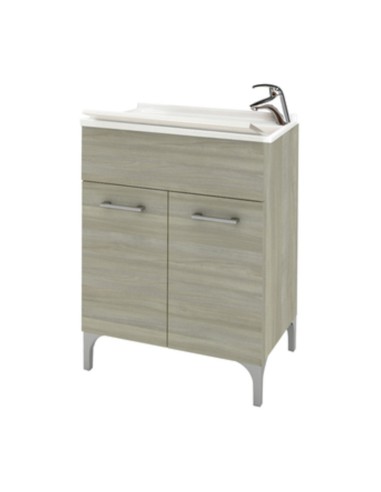 LAVATOIO LEGNO 60X50 CM ROVERE GRIGIO