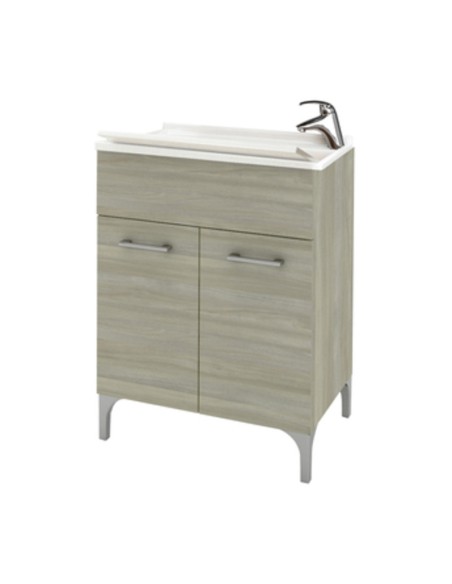 LAVATOIO LEGNO 60X50 CM ROVERE GRIGIO