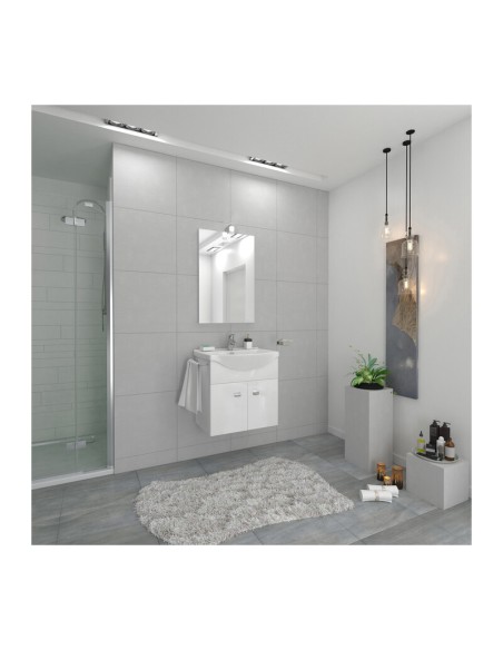 MOBILE BAGNO EMMA 58 SOSP C/SPECCHIO BIANCO