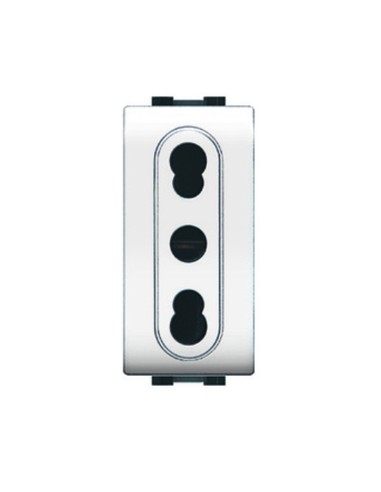 LIFE 4045 WH PRESA BIVALENTE BIANCO
