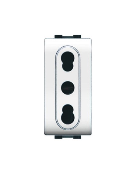 LIFE 4045 WH PRESA BIVALENTE BIANCO