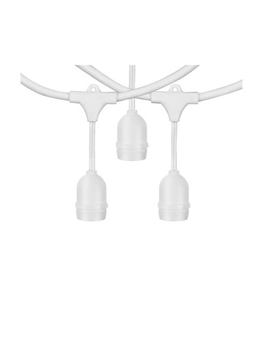 LUCI P/GAZEBO OMBRELLONE 10 M C/10 PORTALAM BIANCO