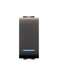 LIFE 4018 PULSANTE UNIPOLARE ILLUMIN.LE GRIGIO AN
