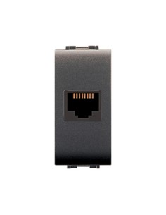 LIFE 4084 PRESA TELEFONICA RJ11 PLUG 6/4 GRIGIO ANT