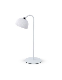 LAMPADA LED RICARICABILE DA TAVOLO ELLIOT BIANCO