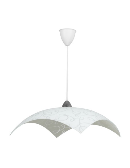 LAMPADA SOSP MARILENA 50 1XE27 VETRO LASTRA BIANCO