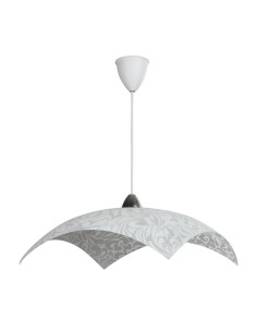 LAMPADA SOSP DANIEL 50X50 1XE27 VETRO LASTRA BIANCO