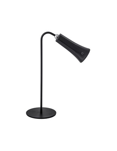 LAMPADA LED RICARICABILE DA TAVOLO ALICE NERO
