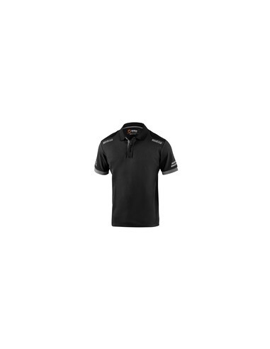 SPARCO POLO TOLEDO BLACK GREY TG XXL