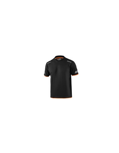 SPARCO T-SHIRT TUCSON BLACK ORANGE TG S
