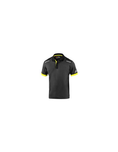 SPARCO POLO TOLEDO GREY YELLOW TG S