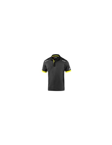 SPARCO POLO TOLEDO GREY YELLOW TG M
