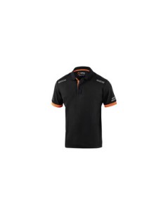 SPARCO POLO TOLEDO BLACK ORANGE TG  S