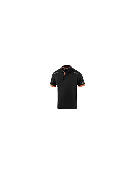 SPARCO POLO TOLEDO BLACK ORANGE TG XXL