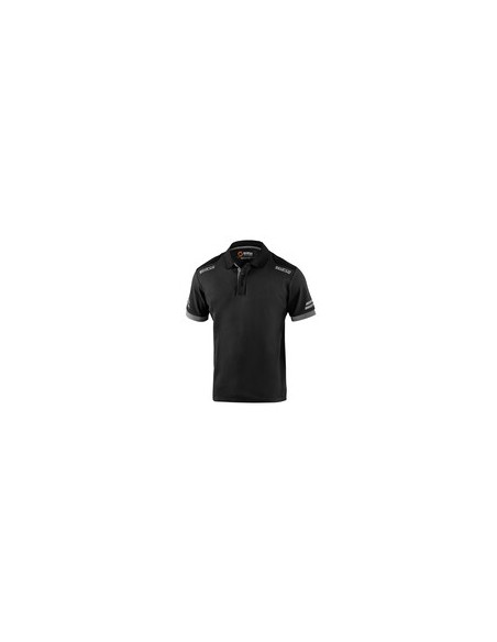 SPARCO POLO TOLEDO BLACK GREY TG M
