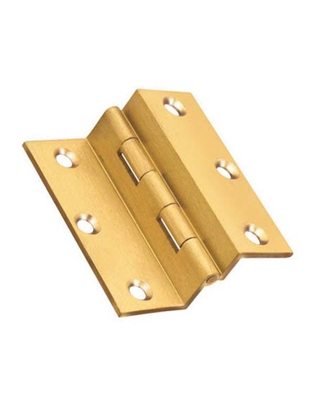 CERNIERA COLLO INTERO 4103 VALTOCE OTTONE FRESATO SATINATO PERNO FISSO MM 50X40X1,8