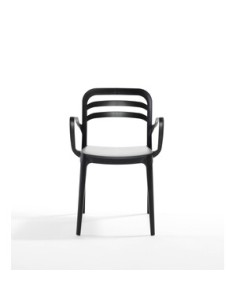 SEDIA C/BRACCIOLI ASPEN NERA