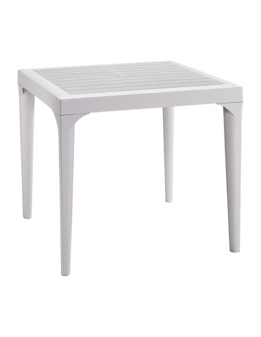 TAVOLO RESINA MALMO 80X80XH74CM BIANCO