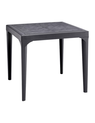TAVOLO RESINA MALMO 80X80XH74CM ANTRACITE