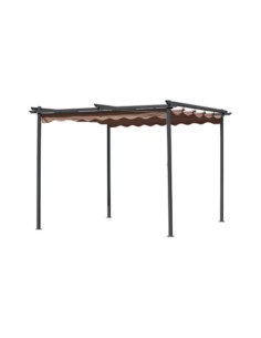 PERGOLA IN ACCIAIO C/TELO RETRATTILE 3X3XH2,2 M
